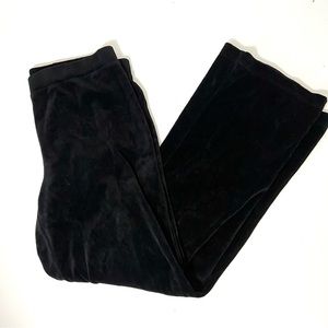 Vintage velour black velvet pants